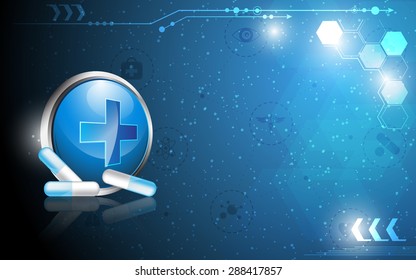 vector health care concept logo button background