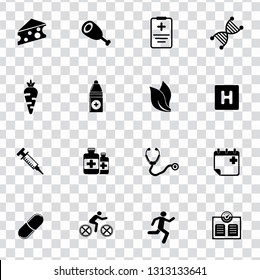 vector health care icons set. medical & medicine sign symbols - fitness and healthcare icons