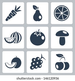 Vector health food icons set