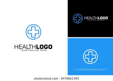 Vector health orbit logo design template