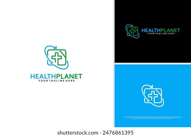 Vektorgrafik Gesundheit Orbit Logo Design Vorlage