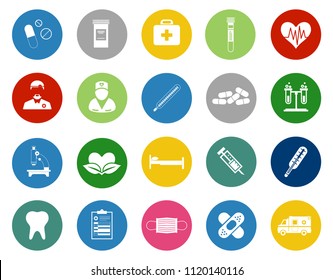 Vector Healthcare Icons - Medical Care Sign Symbols