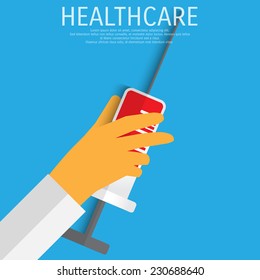 Vector healthcare illustration. Eps 10.