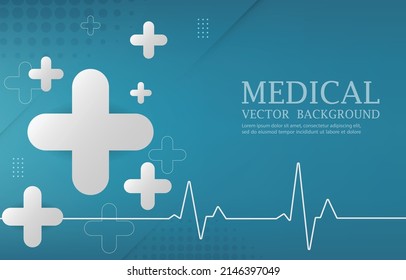 vector healthcare medical science.futuristic cross shape. background
