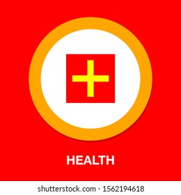 vector healthcare sign - health plus - help logo