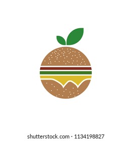 vector healthy burger logo