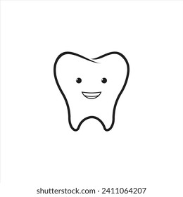 Vector healthy cute tooth logo