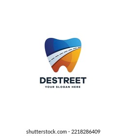 Vector Healthy Dental Street Gradient Logo