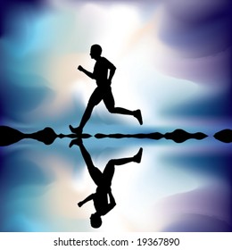 Jogging masculino sano para vectores