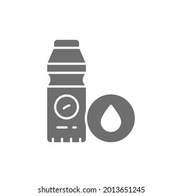 Vektorgesunder Jogurt, Bifidobacterium, Lactobacillus graues Symbol.