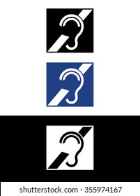 Vector Hearing Impaired Symbol Set