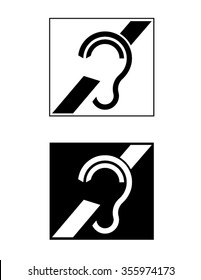 Vector Hearing Impaired Symbol Set