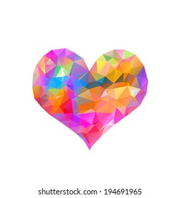 Vector heart abstract isolated on a white backgrounds 