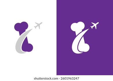 Vector heart and airplane logo combination. Orthopedic logotype design template.