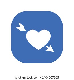 Vector Heart and Arrow Icon