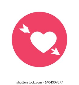 Vector Heart and Arrow Icon