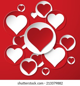 Vector heart  background