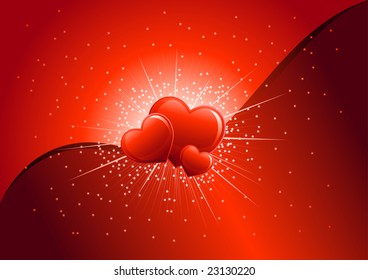 Vector heart background