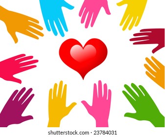 Vector heart background