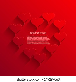 Vector heart background. Eps10