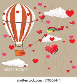 Vector heart  background  happy lowe valentines day