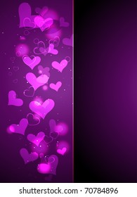 vector heart background with space for your text