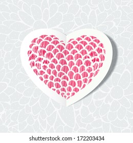 Vector heart background. Valentine's day card