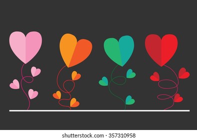 Vector heart background for Valentine's Day.