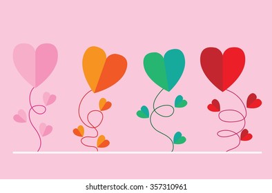 Vector heart background for Valentine's Day.