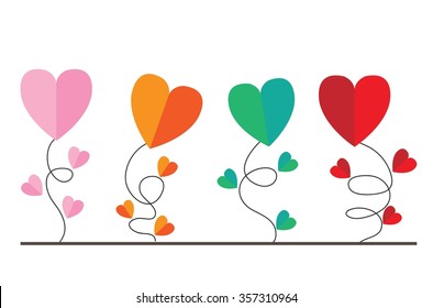 Vector heart background for Valentine's Day.