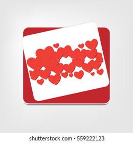 vector heart bakcground valentines day .