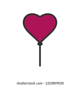  Vector Heart Ballon Icon