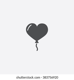 Vector heart balloon Icon