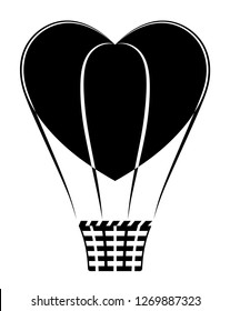 vector heart balloon isolated on white background