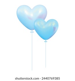 globo del corazón del vector sobre fondo blanco.