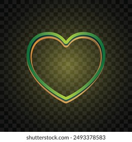 Vector de Anuncio cardíaco. Anuncio sencillo.