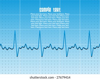 vector heart beat background  illustration