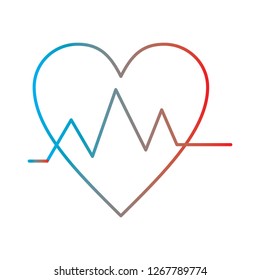 Vector heart beat icon