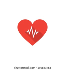 Vector heart beat icon. Healtcare concept