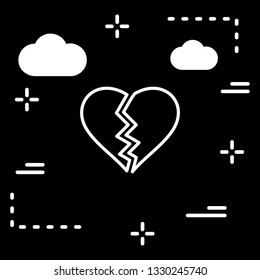  Vector Heart Break Icon