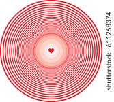 vector heart in circles
