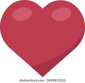 Vector heart clipart icon illustration cartoon style