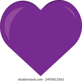Vector heart clipart icon illustration cartoon style
