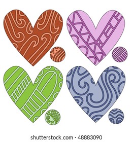 Vector heart collection