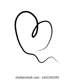 Vector heart collection. outline hand drawn heart icon. Illustration for your graphic design.