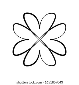 Vector heart collection. outline hand drawn heart icon. Illustration for your graphic design.