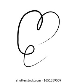 Vector heart collection. outline hand drawn heart icon. Illustration for your graphic design.