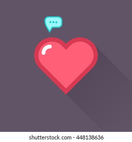 Vector Heart & conceptual icon