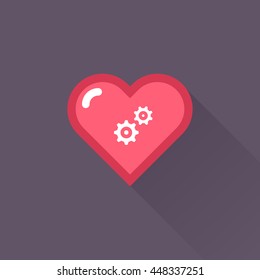 Vector Heart & conceptual icon