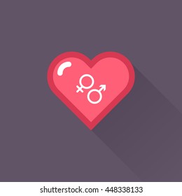 Vector Heart & conceptual icon